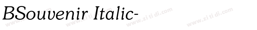 BSouvenir Italic字体转换
